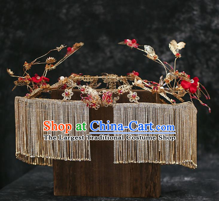 Chinese Ancient Wedding Shoulder Accessories Traditional Bride Xiuhe Suits Tippet for Women