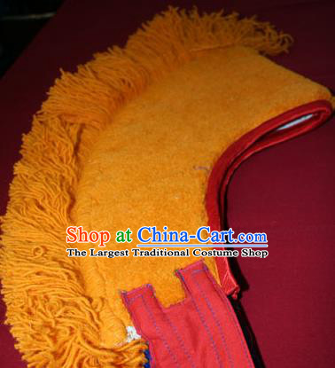 Handmade Chinese Tibetan Buddhism Hat Traditional Zang Nationality Monk Cockscomb Hat for Men