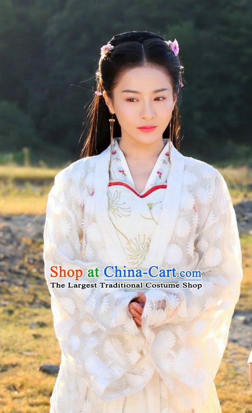 Chinese Ancient Princess Cheng Yelan Hanfu Dress Drama Devastating Beauty Costume and Headpiece for Women