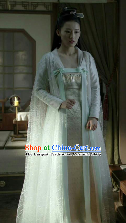 Chinese Ancient Royal Infanta Lin Wan Er Historical Drama Qing Yu Nian Joy of Life Costume and Headpiece Complete Set