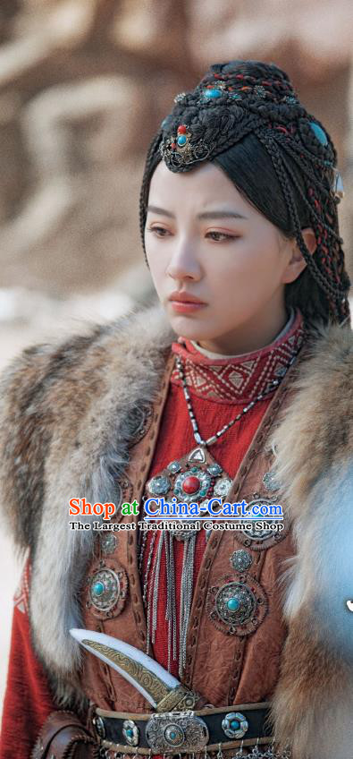 Chinese Drama Guardians of The Ancient Oath Female Swordsman Ba Yin Costume and Headpiece for Women