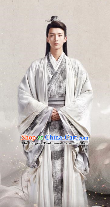 Chinese Ancient Counsellor Liu Shang Clothing Historical Drama The Eternal Love Costume and Headwear for Men