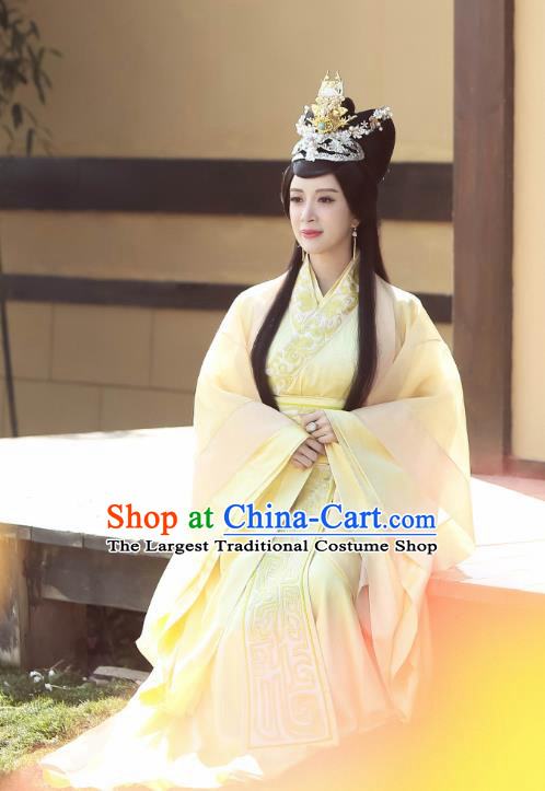 Chinese Historical Drama Swords of Legends Ancient Imperial Concubine Shu Costume and Headpiece for Women