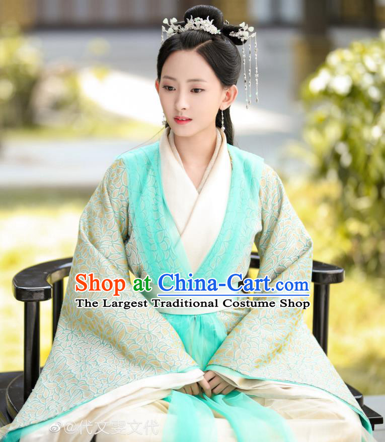 Chinese Ancient Noble Lady Sun Yali Historical Drama Princess Silver Costume and Headpiece for Women