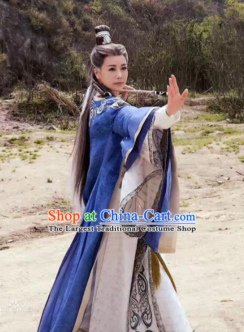 Chinese Historical Drama Swords of Legends Ancient Taoist Nun Costume and Headpiece for Women