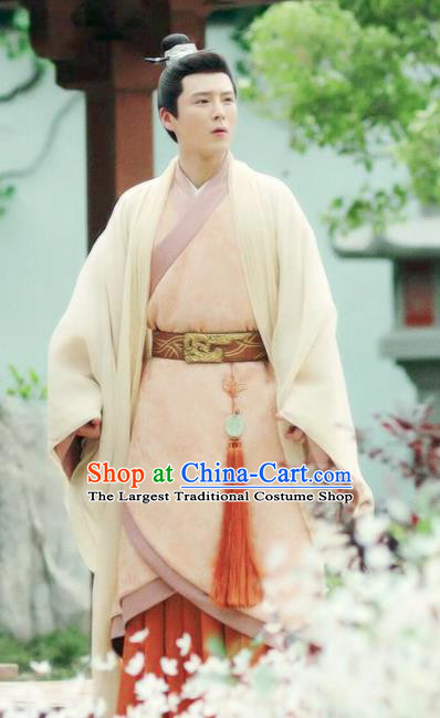 Chinese Drama Princess Silver Ancient Ninth Prince Wu Yu Historical Costume and Headwear for Men