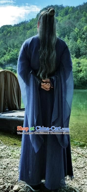 Listening Snow Tower Chinese Historical Drama Ancient Swordsman Cang Lang Costume and Headwear for Men