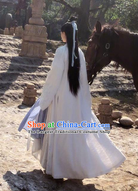 Chinese Ancient Noble Lady Zhangsuan Qianxue Dress Historical Drama Sword Dynasty Li Yitong Costume and Headpiece for Women