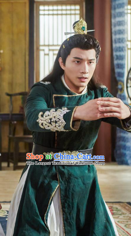 Drama Cinderella Chef Chinese Ancient Prince Xia Chunyu Costume and Headpiece Complete Set