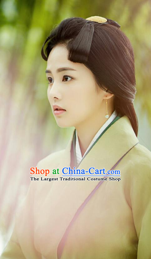 Chinese Ancient Zhou Dynasty Palace Lady Hanfu Dress Historical Drama King Is Not Easy Court Maid Da Xi Costumes and Headpiece