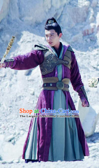 Chinese Ancient Knight Hanfu Clothing and Headdress Drama The Taosim Crandmaster Swordsman Han Shang Costumes