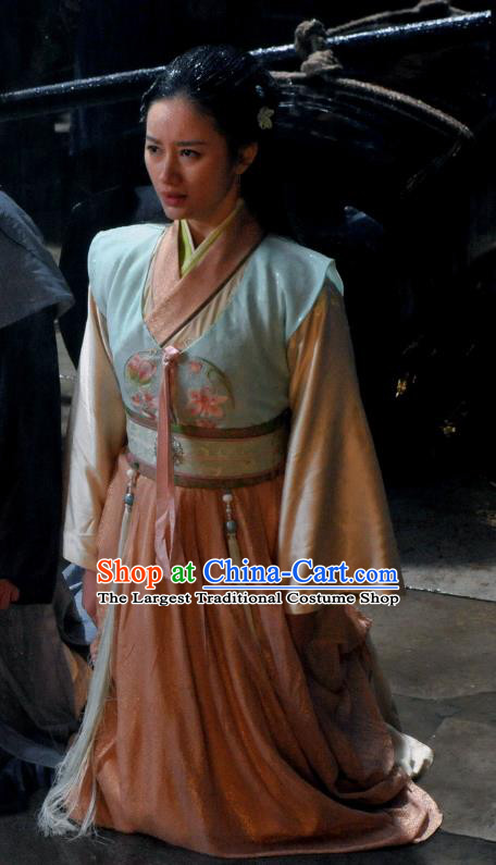 Chinese Ancient Ming Dynasty Hanfu Dress Garment and Headwear Drama The Great Shaolin Courtesan Li Zhenzhen Costumes