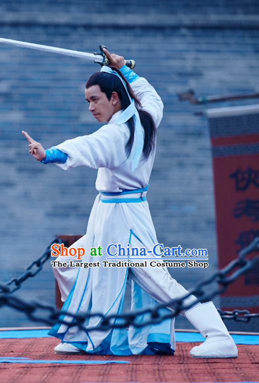 Chinese Ancient Apparels Knight Costumes and Headwear Wuxia Drama Xiya Xia Swordsman Li Xiya Garment
