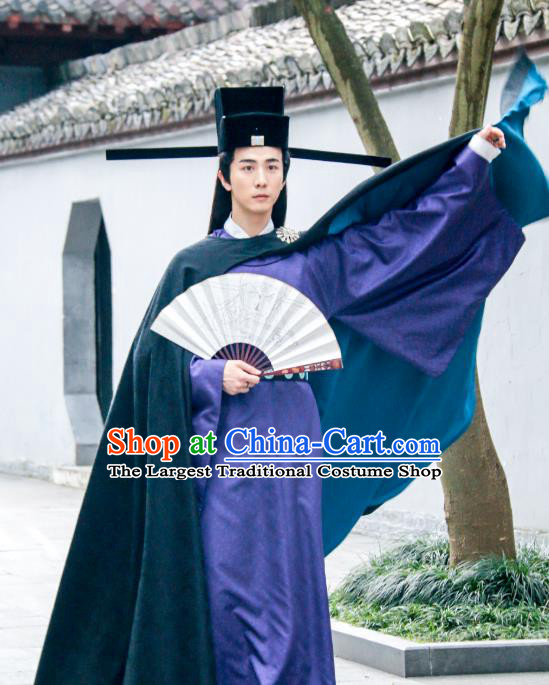 Chinese Ancient Song Dynasty Official Costumes and Headwear Drama Kai Feng Qi Tan Magistrate Bao Zheng Garment Apparels
