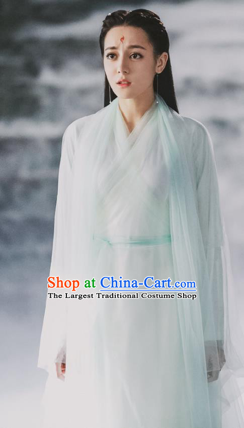 Chinese Ancient Fox Clan Goddess Garment Drama Eternal Love of Dream Female Immortal Bai Fengjiu Dress Costumes and Headwear