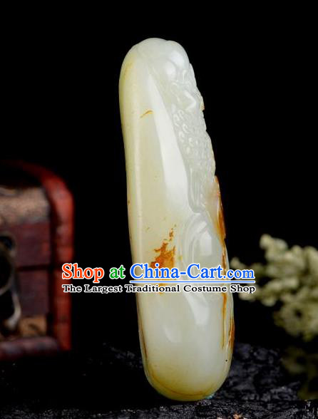 Chinese Ancient Carving Jade Bodhidharma Accessories Jade Craft Jade Handgrip