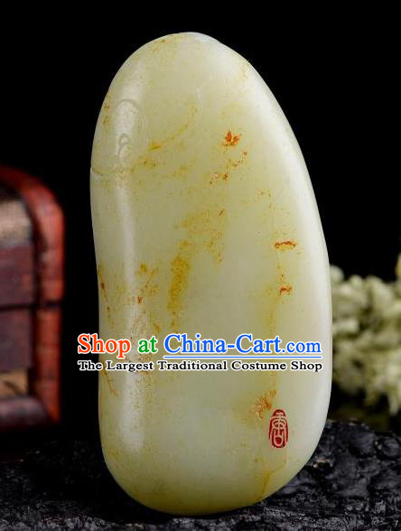 Chinese Ancient Carving Jade Bodhidharma Accessories Jade Craft Jade Handgrip