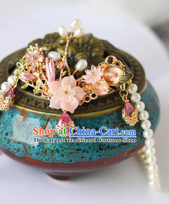 Chinese Ancient Hanfu Crystal Hair Clasp Hair Accessories Women Headwear