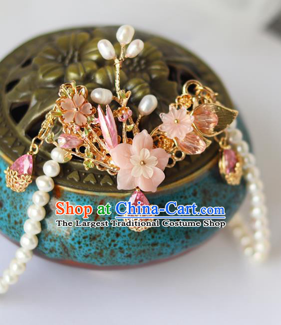 Chinese Ancient Hanfu Crystal Hair Clasp Hair Accessories Women Headwear