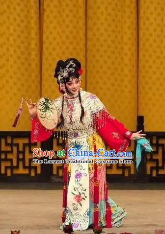 Chinese Traditional Peking Opera Xiaodan Apparels Costumes Matchmaker Garment Servant Girl Dress and Headdress