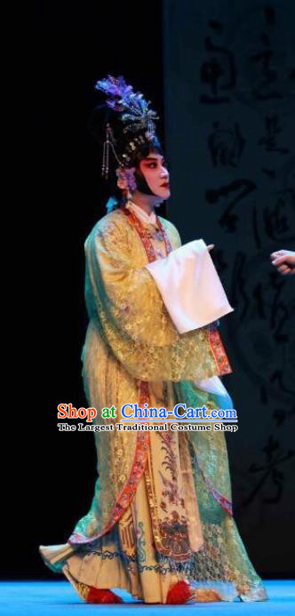 Traditional Chinese Peking Opera Empress Apparels Garment The Revenge of Prince Zi Dan Hua Tan Queen Dress Costumes and Headdress
