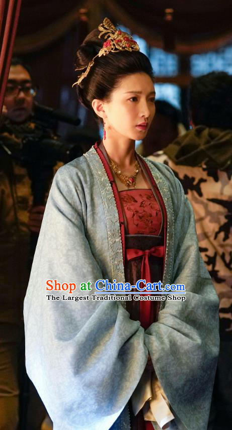 Ancient Chinese Empress Cao Danshu Historical Garment Drama Serenade of Peaceful Joy Song Dynasty Queen Costumes and Headwear
