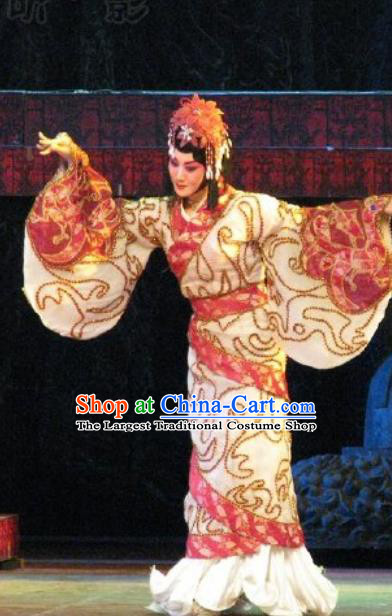Chinese Beijing Opera Court Lady Hanfu Dress Apparels Costumes Zeng Houyi Peking Opera Hua Tan Garment and Hair Jewelry
