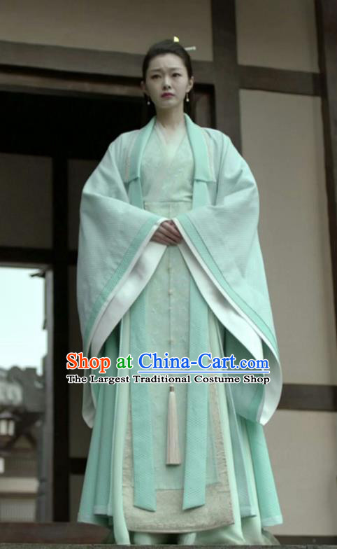 Chinese Ancient Patrician Lady Drama Qing Yu Nian Joy of Life Fan Ruoruo Replica Costume and Headpiece Complete Set