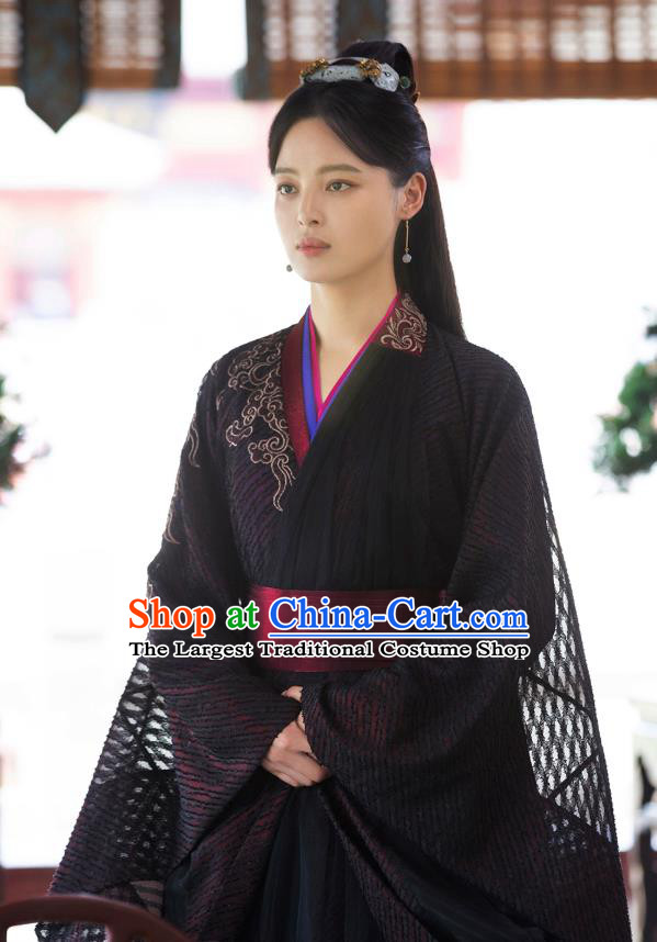 Chinese Ancient Drama Qing Yu Nian Blessed Maiden of Northern Qi Haitang Duoduo Joy of Life Replica Costume and Headpiece Complete Set