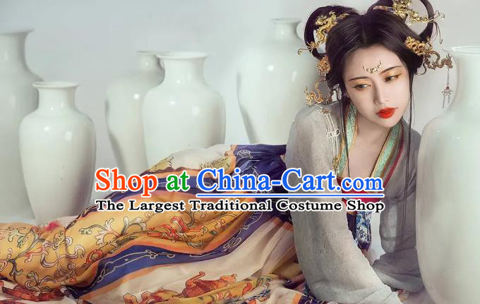 Chinese Dance National Treasure Tang Dynasty Hanfu Dress Traditional Classical Dance Stage Performance Costume for Women
