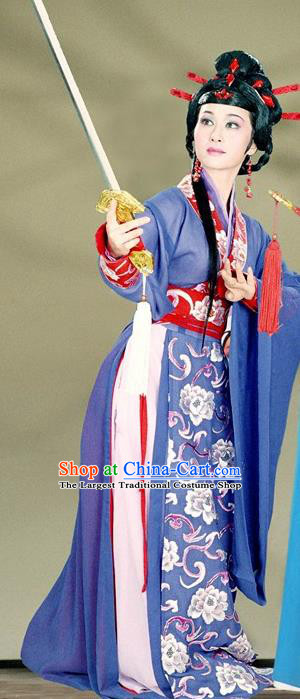 Chinese Shaoxing Opera Hua Tan Purple Dress Costumes Actress Apparels and Headpieces Hedda or Aspiration Sky High Yue Opera Young Female Garment