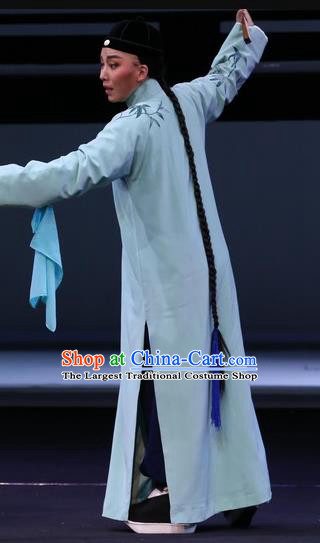 Chinese Yue Opera Ling Long Nv Young Male Costumes and Headwear Shaoxing Opera Scholar Garment Xiaosheng Apparels
