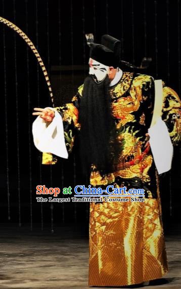 Chinese Classical Kun Opera Elderly Male Costumes Garment and Hat The Palace of Eternal Youth Peking Opera Official Apparels