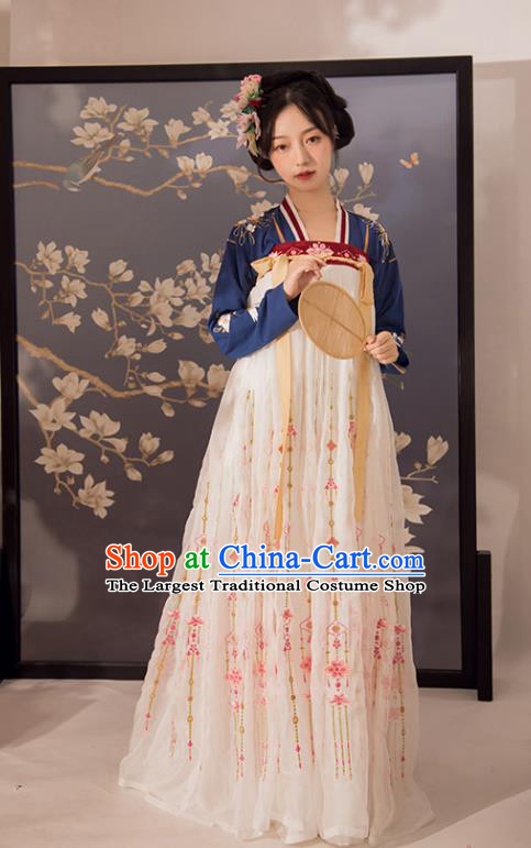 Chinese Ancient Embroidered Hanfu Dress Court Lady Historical Costumes Traditional Tang Dynasty Garment