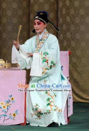Chinese Classical West Wing to Remember Kun Opera Young Male Garment and Hat Peking Opera Xiao Sheng Costumes Yu Shuye Apparels