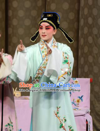 Chinese Classical West Wing to Remember Kun Opera Young Male Garment and Hat Peking Opera Xiao Sheng Costumes Yu Shuye Apparels
