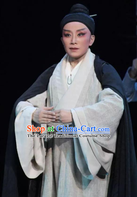 Chinese Yue Opera Young Male Scholar Apparels Costumes and Headwear Shaoxing Opera Wang Yangming Xiaosheng Garment