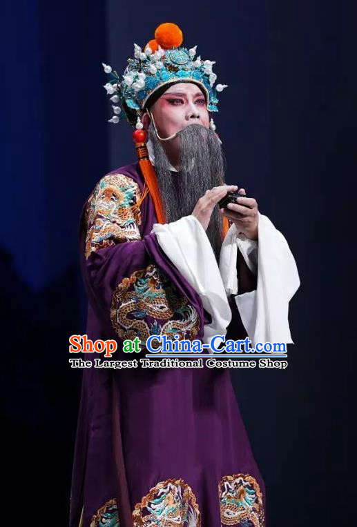Rain on the Phoenix Tree Chinese Kun Opera Emperor Garment Costumes and Headwear Kunqu Opera Laosheng Apparels Informal Clothing