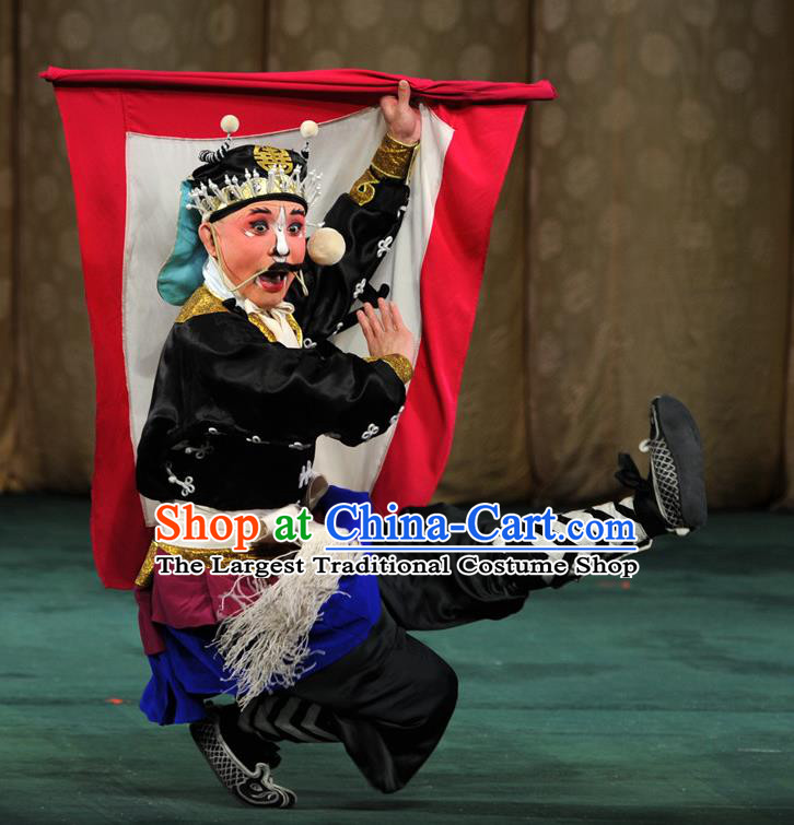 Interlocking Stratagem Chinese Kun Opera Chou Role Apparels and Headwear Kunqu Opera Martial Male Garment Costumes