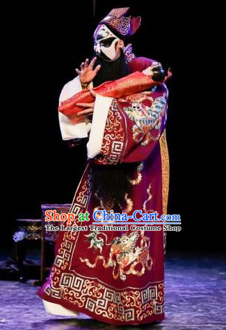 Chinese Kun Opera Tu An Gu Old Man Costumes and Headwear Kunqu Opera Laosheng Garment Elderly Male Apparels