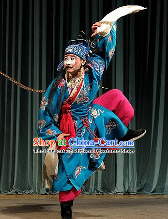 Qing Zhong Ji Chinese Kun Opera Chou Role Mao Yanshou Apparels Costumes and Headwear Kunqu Opera Clown Male Garment Clothing