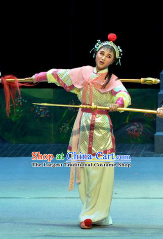 Chinese Yue Opera Wa Wa Sheng Apparels Pi Shan Jiu Mu Shaoxing Opera Costumes Young Boy Liu Chenxiang Garment and Headwear