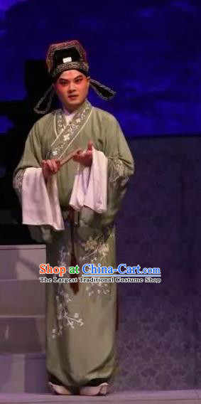 Zhu Meng Ji Chinese Kun Opera Scholar Tang Xianzu Costumes and Headwear Kunqu Opera Niche Garment Young Male Apparels