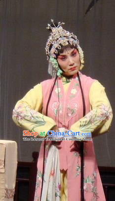 Traditional Chinese Kun Opera Maidservant Costumes and Headdress The Legend of Hairpin Traditional Kunqu Opera Servant Girl Yun Xiang Garment Apparels
