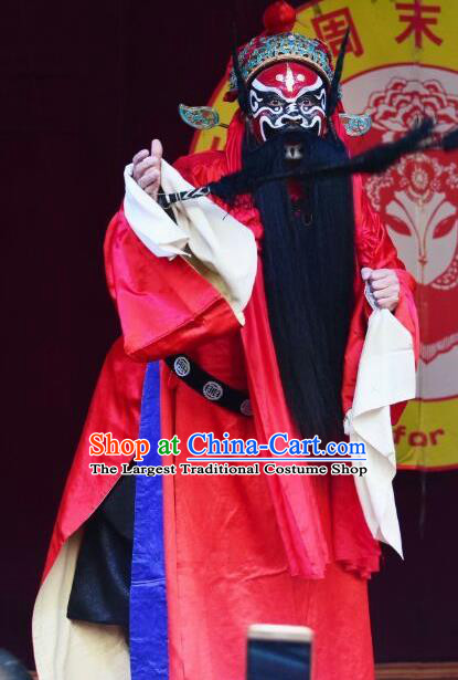 Zhong Kui Jia Mei Chinese Kun Opera Laosheng Apparels Costumes and Headwear Kunqu Opera Elderly Male Garment Clothing