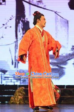 Chinese Huangmei Opera Xiaosheng Garment Taibai Drunk Costumes and Headwear An Hui Opera Young Male Wedding Apparels Clothing