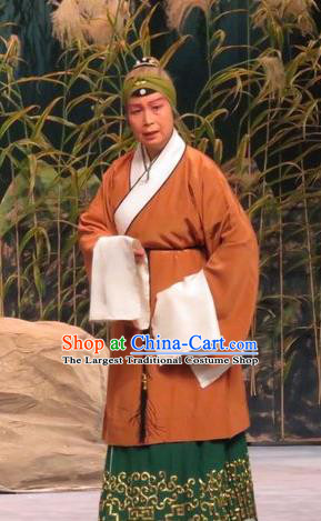 Chinese Ping Opera Elderly Female Pantaloon Costumes and Headdress Traditional Pingju Opera Laodan Geng Niang Dress Garment Apparels