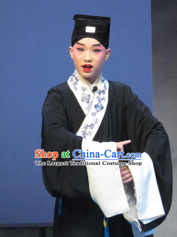 Dream of Red Mansions Chinese Ping Opera Poor Scholar Costumes and Headwear Yu Gong Case Pingju Opera Xiaosheng Li Jinlu Apparels Clothing