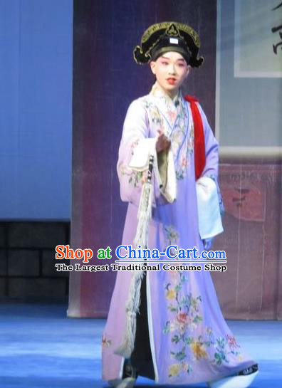 Dream of Red Mansions Chinese Ping Opera Niche Costumes and Headwear Yu Gong Case Pingju Opera Xiaosheng Li Jinlu Apparels Scholar Clothing
