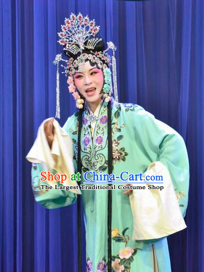 Chinese Ping Opera Cha Ping Ji Young Female Apparels Costumes and Headpieces Traditional Pingju Opera Hua Tan Gong Xiuying Dress Garment